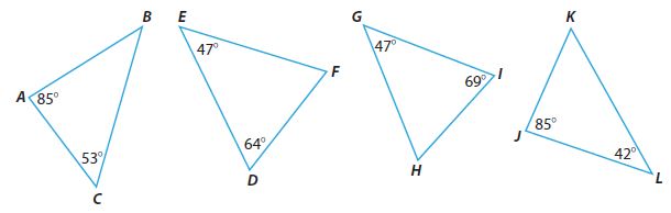 Go Math Grade 8 Answer Key Chapter 11 Angle Relationships in Parallel Lines and Triangles Lesson 3: Angle-Angle Similarity img 23