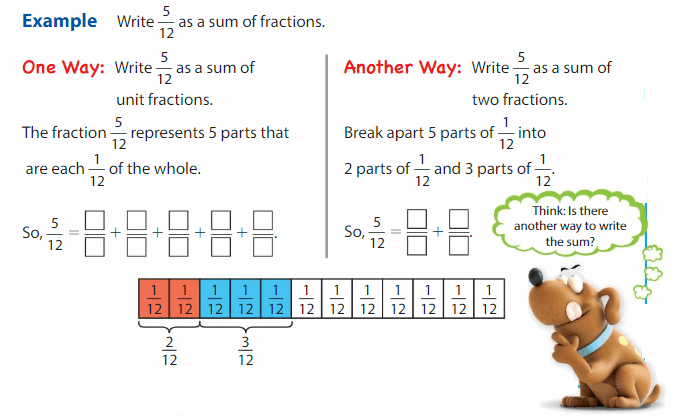 Big Ideas Math Solutions Grade 4 Chapter 8 Add and Subtract Fractions 31.1