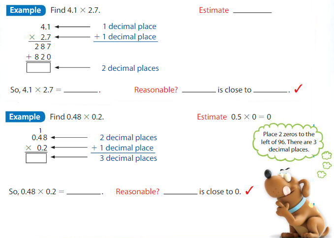 Big Ideas Math Solutions Grade 5 Chapter 5 Multiply Decimals 5.8 3