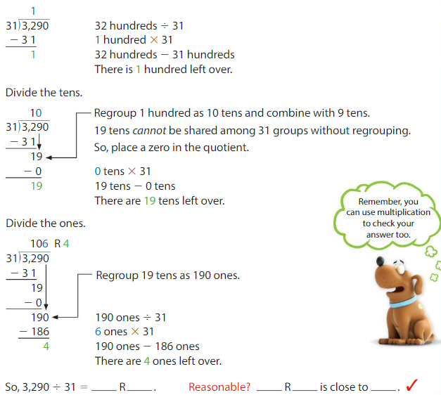 Big Ideas Math Solutions Grade 5 Chapter 6 Divide Whole Numbers 6.8 2