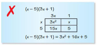 Big Ideas Math Algebra 1 Answers Chapter 7 Polynomial Equations and Factoring 7.2 5