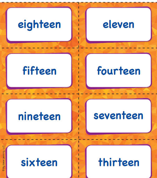 Big Ideas Math Answer Key Grade K Chapter 8 Represent Numbers 11 to 19 v 2