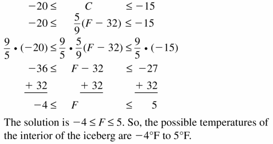 Big Ideas Math Algebra 1 Answer Key Chapter 2 Solving Linear Inequalities 2.5 Question 23