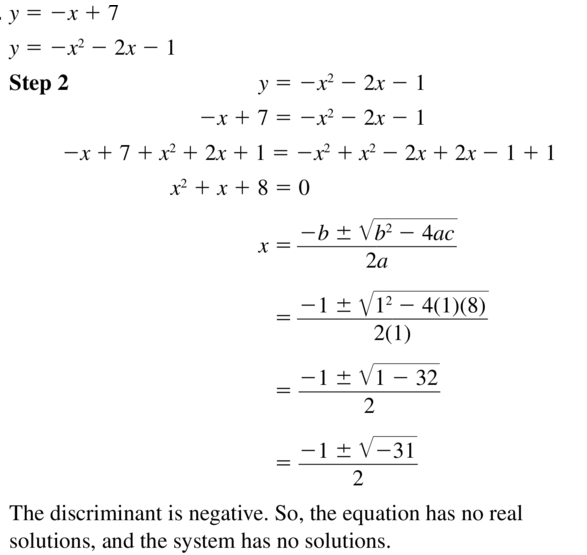 Big Ideas Math Algebra 1 Answer Key Chapter 9 Solving Quadratic Equations 9.6 a 15