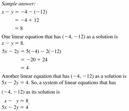 Big Ideas Math Algebra 1 Answers Chapter 5 Solving Systems of Linear Equations 5.2 Question 23