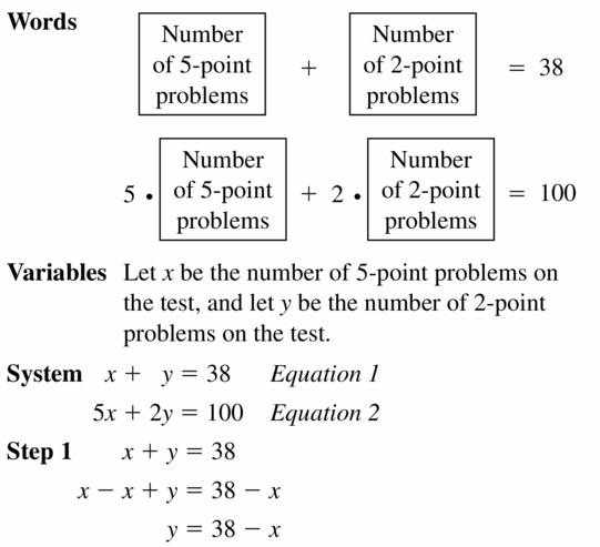 Big Ideas Math Algebra 1 Answers Chapter 5 Solving Systems of Linear Equations 5.2 Question 25.1