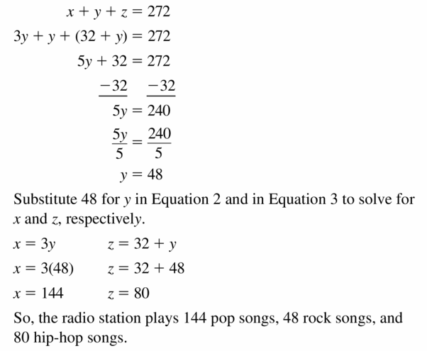 Big Ideas Math Algebra 1 Answers Chapter 5 Solving Systems of Linear Equations 5.2 Question 33.2