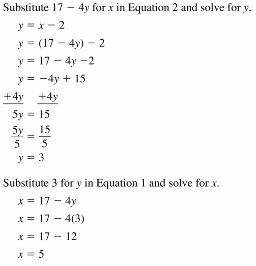 Big Ideas Math Algebra 1 Answers Chapter 5 Solving Systems of Linear Equations 5.2 Question 9.1