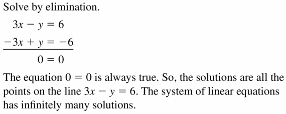 Big Ideas Math Algebra 1 Answers Chapter 5 Solving Systems of Linear Equations 5.4 Question 11