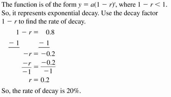 Big Ideas Math Algebra 1 Answers Chapter 6 Exponential Functions and Sequences 6.4 Question 41