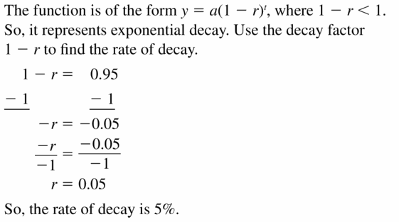 Big Ideas Math Algebra 1 Answers Chapter 6 Exponential Functions and Sequences 6.4 Question 43
