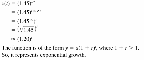 Big Ideas Math Algebra 1 Answers Chapter 6 Exponential Functions and Sequences 6.4 Question 53