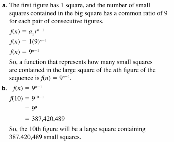 Big Ideas Math Algebra 1 Answers Chapter 6 Exponential Functions and Sequences 6.6 Question 39