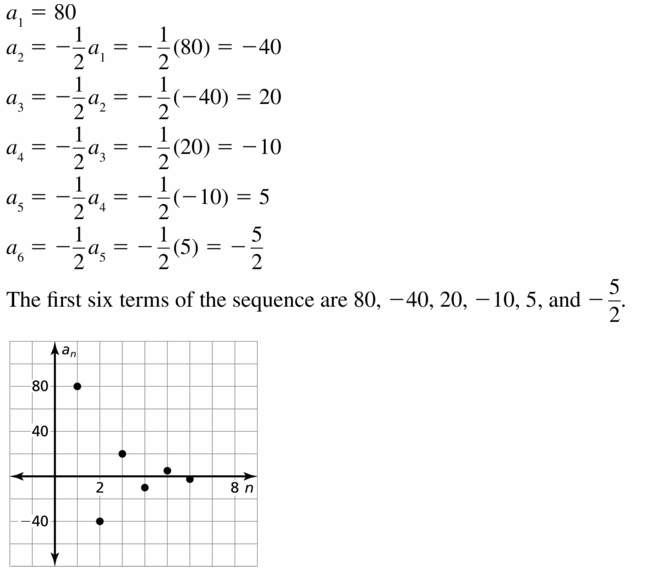 Big Ideas Math Algebra 1 Answers Chapter 6 Exponential Functions and Sequences 6.7 Question 11
