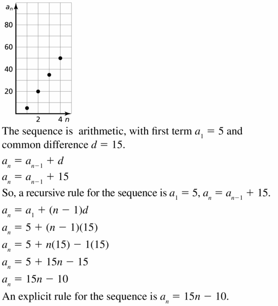 Big Ideas Math Algebra 1 Answers Chapter 6 Exponential Functions and Sequences 6.7 Question 35.1