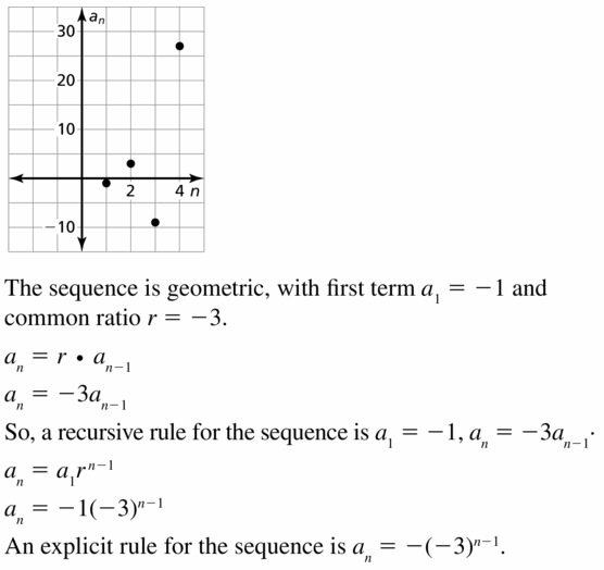 Big Ideas Math Algebra 1 Answers Chapter 6 Exponential Functions and Sequences 6.7 Question 37