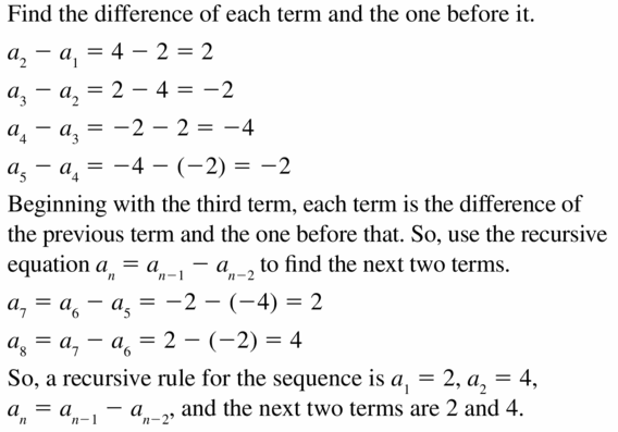 Big Ideas Math Algebra 1 Answers Chapter 6 Exponential Functions and Sequences 6.7 Question 41