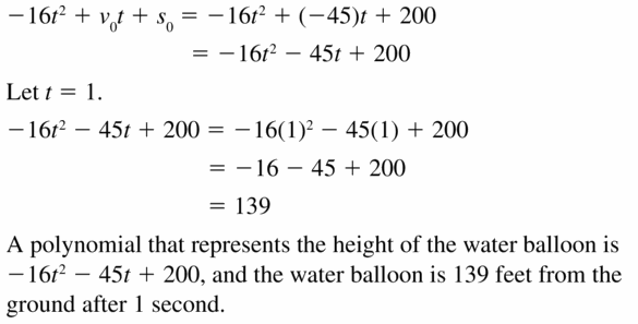 Big Ideas Math Algebra 1 Answers Chapter 7 Polynomial Equations and Factoring 7.1 Question 51
