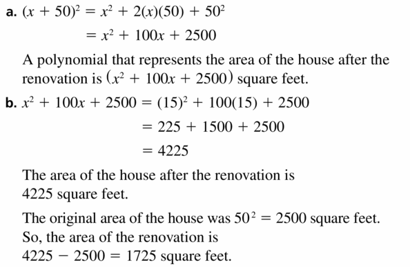Big Ideas Math Algebra 1 Answers Chapter 7 Polynomial Equations and Factoring 7.3 Question 33