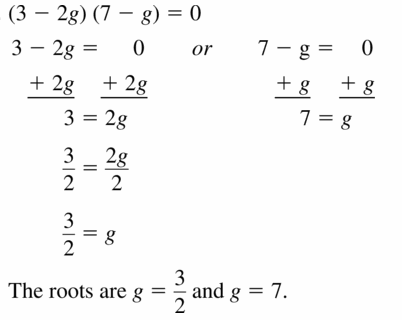 Big Ideas Math Algebra 1 Answers Chapter 7 Polynomial Equations and Factoring 7.4 Question 13