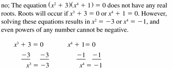 Big Ideas Math Algebra 1 Answers Chapter 7 Polynomial Equations and Factoring 7.4 Question 45