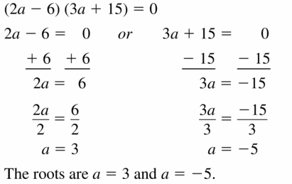 Big Ideas Math Algebra 1 Answers Chapter 7 Polynomial Equations and Factoring 7.4 Question 9