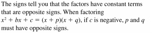 Big Ideas Math Algebra 1 Answers Chapter 7 Polynomial Equations and Factoring 7.5 Question 1