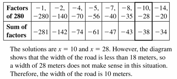 Big Ideas Math Algebra 1 Answers Chapter 7 Polynomial Equations and Factoring 7.5 Question 47.3