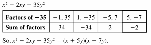 Big Ideas Math Algebra 1 Answers Chapter 7 Polynomial Equations and Factoring 7.5 Question 51