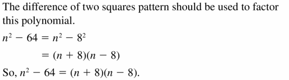 Big Ideas Math Algebra 1 Answers Chapter 7 Polynomial Equations and Factoring 7.7 Question 23