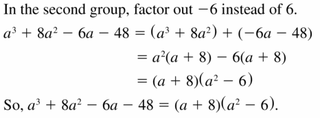 Big Ideas Math Algebra 1 Answers Chapter 7 Polynomial Equations and Factoring 7.8 Question 33