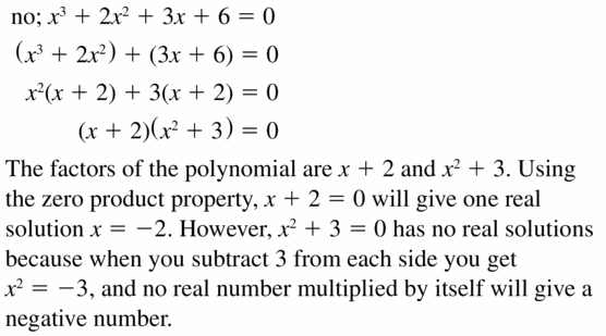 Big Ideas Math Algebra 1 Answers Chapter 7 Polynomial Equations and Factoring 7.8 Question 41