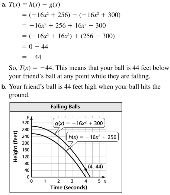 Big Ideas Math Algebra 1 Answers Chapter 8 Graphing Quadratic Functions 8.2 a 33