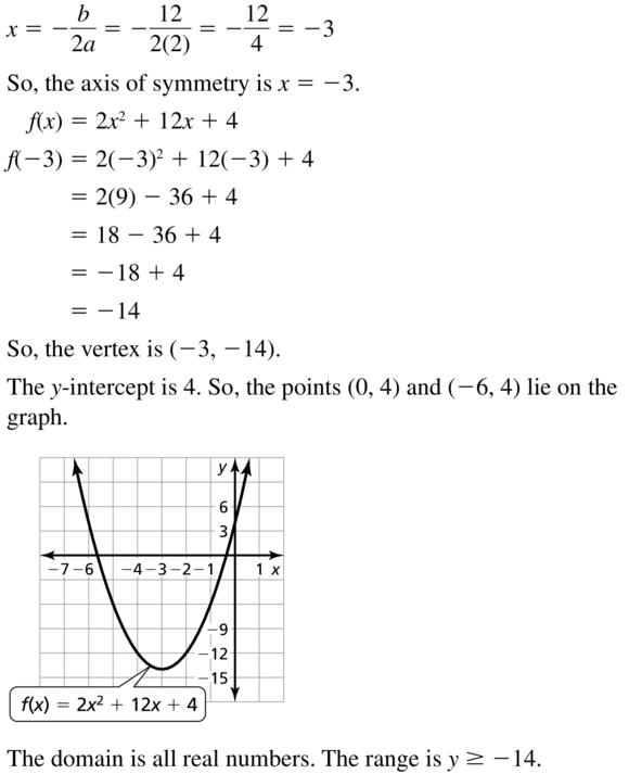 Big Ideas Math Algebra 1 Solutions Chapter 8 Graphing Quadratic Functions 8.3 a 13