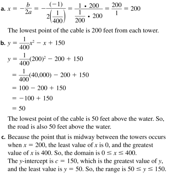 Big Ideas Math Algebra 1 Solutions Chapter 8 Graphing Quadratic Functions 8.3 a 29