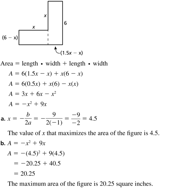 Big Ideas Math Algebra 1 Solutions Chapter 8 Graphing Quadratic Functions 8.3 a 39