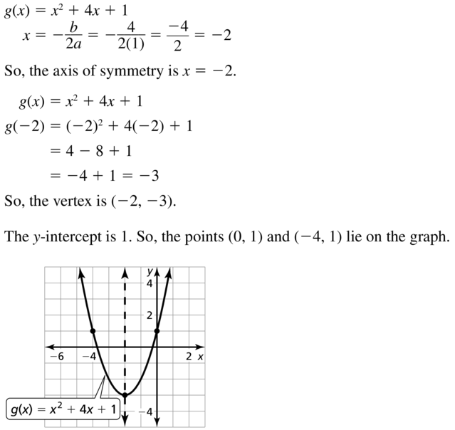 Big Ideas Math Algebra 1 Solutions Chapter 8 Graphing Quadratic Functions 8.3 a 41.1