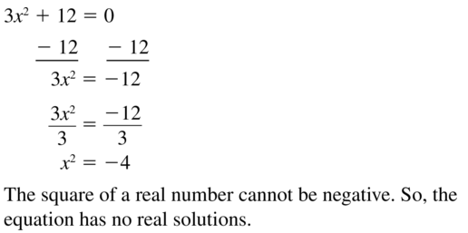 Big Ideas Math Algebra 1 Solutions Chapter 9 Solving Quadratic Equations 9.3 a 11