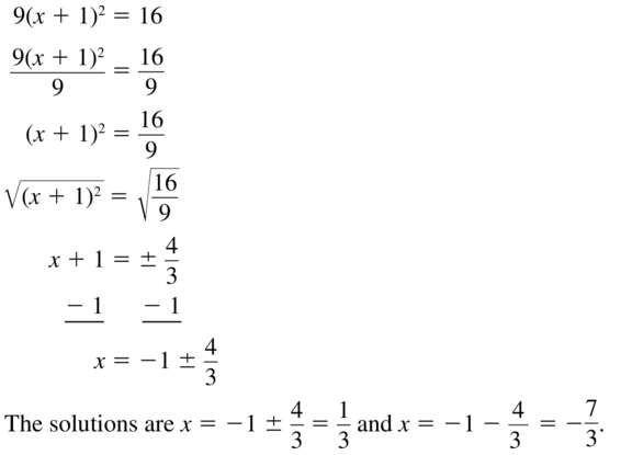 Big Ideas Math Algebra 1 Solutions Chapter 9 Solving Quadratic Equations 9.3 a 23