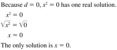 Big Ideas Math Algebra 1 Solutions Chapter 9 Solving Quadratic Equations 9.3 a 7