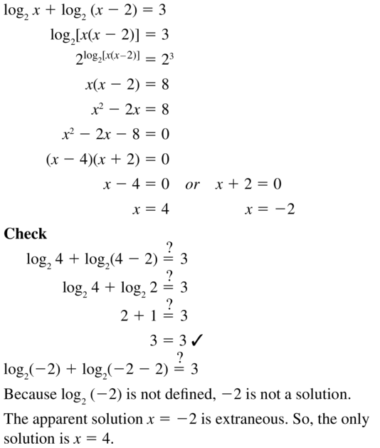 Big Ideas Math Algebra 2 Answer Key Chapter 6 Exponential and Logarithmic Functions 6.6 a 33