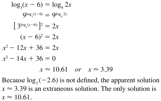 Big Ideas Math Algebra 2 Answer Key Chapter 6 Exponential and Logarithmic Functions 6.6 a 69