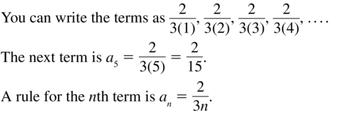 Big Ideas Math Algebra 2 Answer Key Chapter 8 Sequences and Series 8.1 a 23