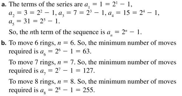 Big Ideas Math Algebra 2 Answer Key Chapter 8 Sequences and Series 8.1 a 61