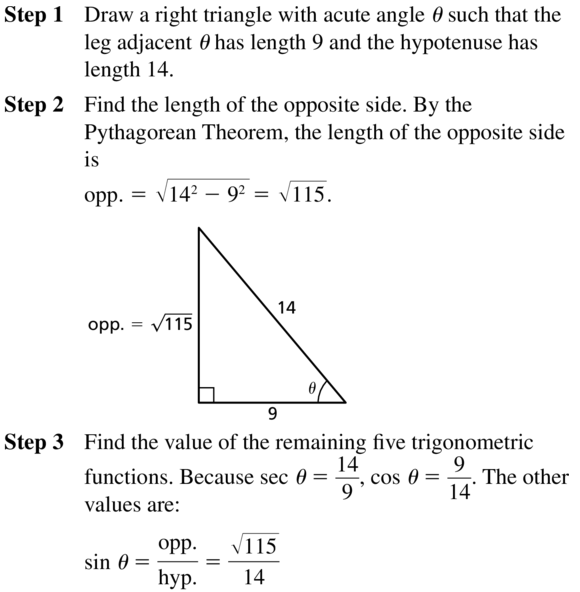 Big Ideas Math Algebra 2 Answer Key Chapter 9 Trigonometric Ratios and Functions 9.1 a 17.1