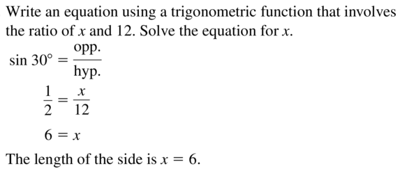 Big Ideas Math Algebra 2 Answer Key Chapter 9 Trigonometric Ratios and Functions 9.1 a 23