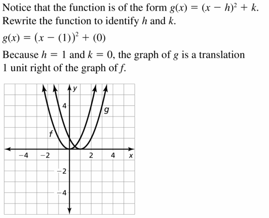 Big Ideas Math Algebra 2 Answers Chapter 2 Quadratic Functions 2.1 Question 7