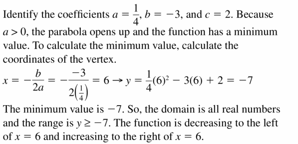 Big Ideas Math Algebra 2 Answers Chapter 2 Quadratic Functions 2.2 Question 47