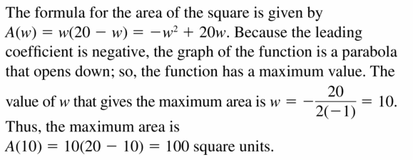 Big Ideas Math Algebra 2 Answers Chapter 2 Quadratic Functions 2.2 Question 51