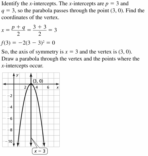 Big Ideas Math Algebra 2 Answers Chapter 2 Quadratic Functions 2.2 Question 59.1
